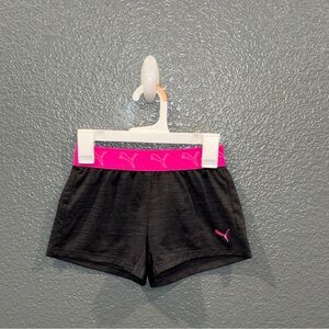 Girls Puma Size XS 5/6 Gray Athletic Sports Sporty Shorts Bottoms